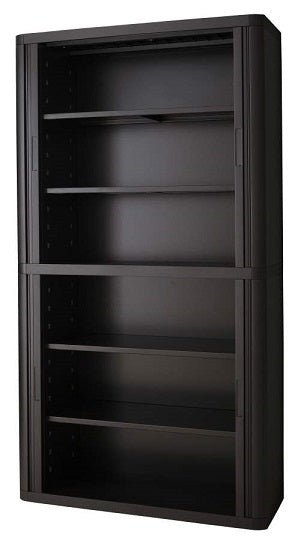 Personalise Your Own Easy Office Tambour Cupboard 200cm H with 4 shelves Black EOTAM2M-Black 2 Office Furniture