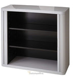 Office Cupboard Tambour Low 100cm Sliding Door Cabinet Create Colour Combinations  Black Orange