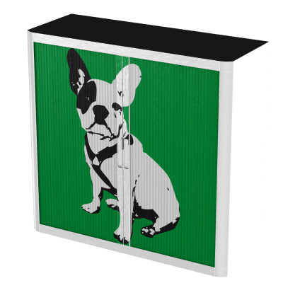 Office  Pop Art Tambour Cupboard  100cm H with 2 shelves EOTAM1M-Pop 1 Office Furniture and Home Remote Working