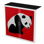 Office  Pop Art Tambour Cupboard  100cm H with 2 shelves EOTAM1M-Pop 4 Office Furniture and Home Remote Working