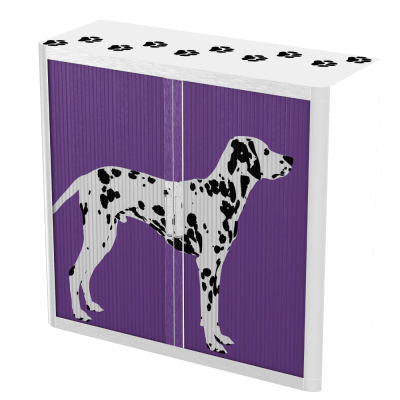Office  Pop Art Tambour Cupboard  100cm H with 2 shelves EOTAM1M-Pop 5 Office Furniture and Home Remote Working