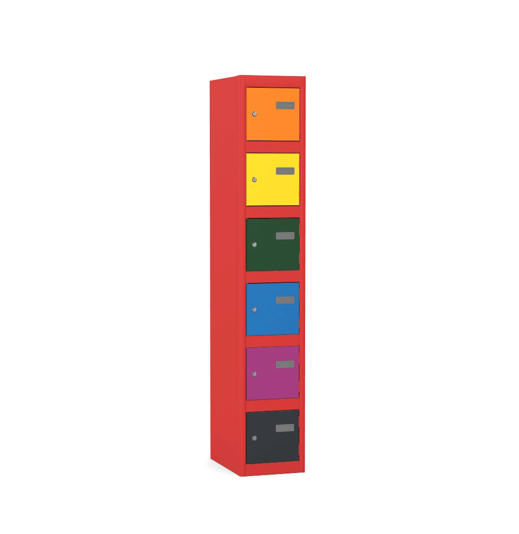 Office  Pride 6 Door Locker Silverline Kontrax Six Door Locking LK6D28-Pride 1 Office Furniture and Home Remote Working