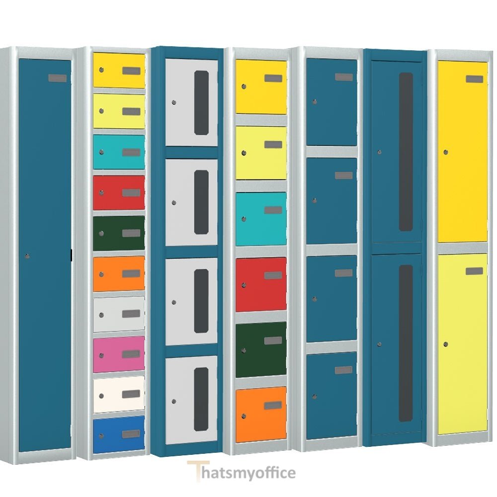 Office  Pride 6 Door Locker Silverline Kontrax Six Door Locking LK6D28-Pride 6 Office Furniture and Home Remote Working