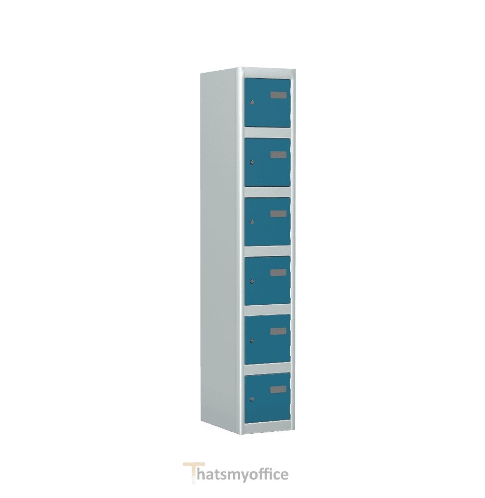 Office  Pride 6 Door Locker Silverline Kontrax Six Door Locking LK6D28-Pride 3 Office Furniture and Home Remote Working