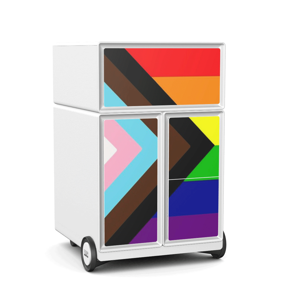 Office  Pride Easy Pedestal 1 Horizontal 3 X Storage EBHVCV-LBGTQ 7 Office Furniture and Home Remote Working