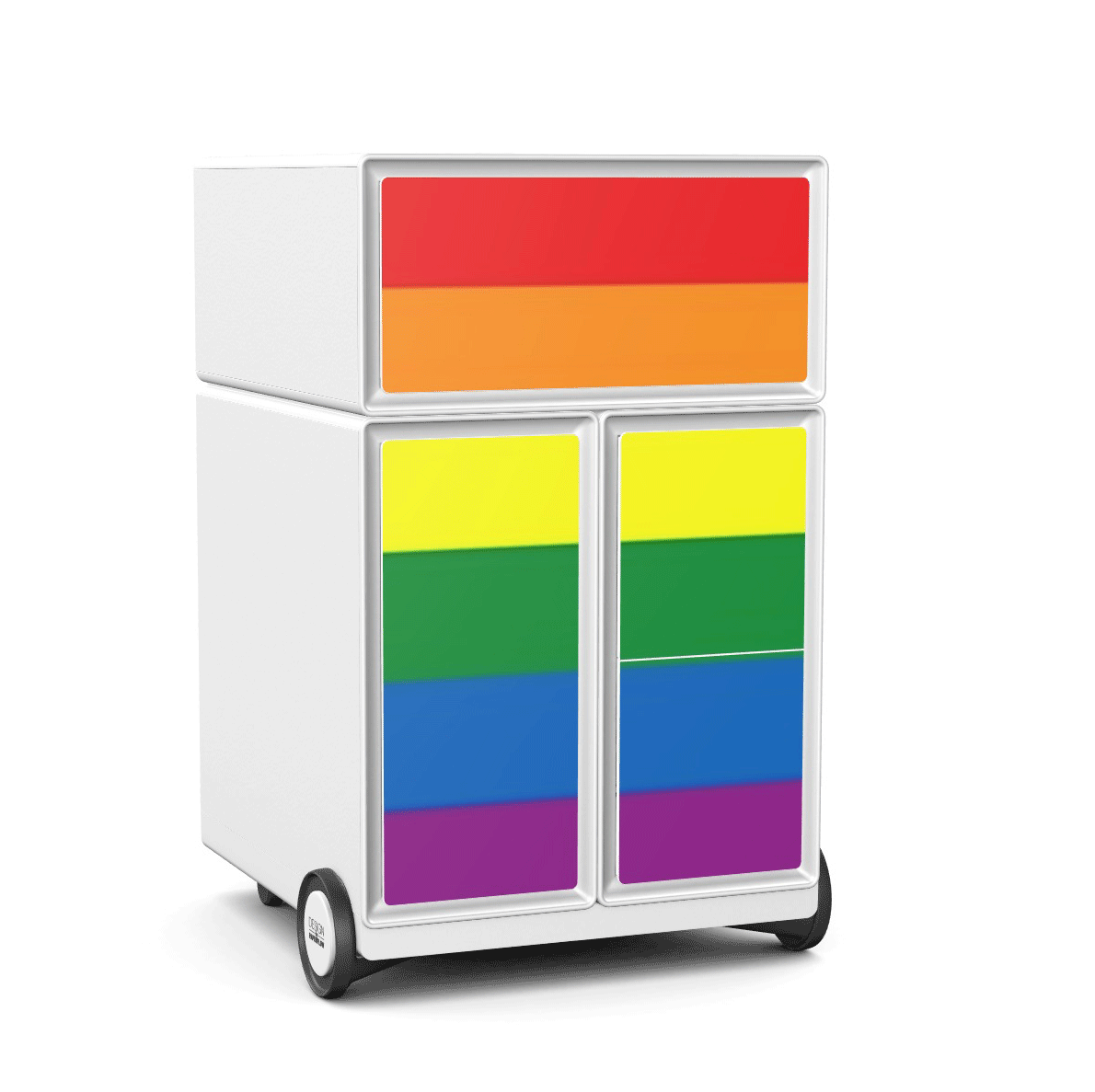 Office  Pride Easy Pedestal 1 Horizontal 3 X Storage EBHVCV-LBGTQ 5 Office Furniture and Home Remote Working