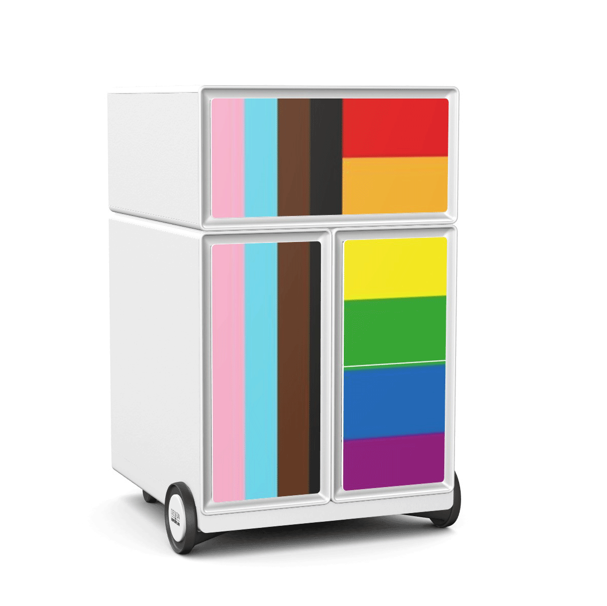 Office  Pride Easy Pedestal 1 Horizontal 3 X Storage EBHVCV-LBGTQ 3 Office Furniture and Home Remote Working