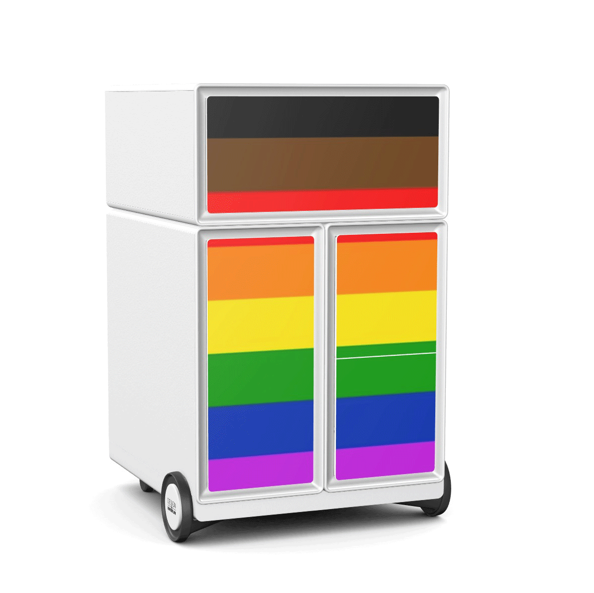 Office  Pride Easy Pedestal 1 Horizontal 3 X Storage EBHVCV-LBGTQ 2 Office Furniture and Home Remote Working