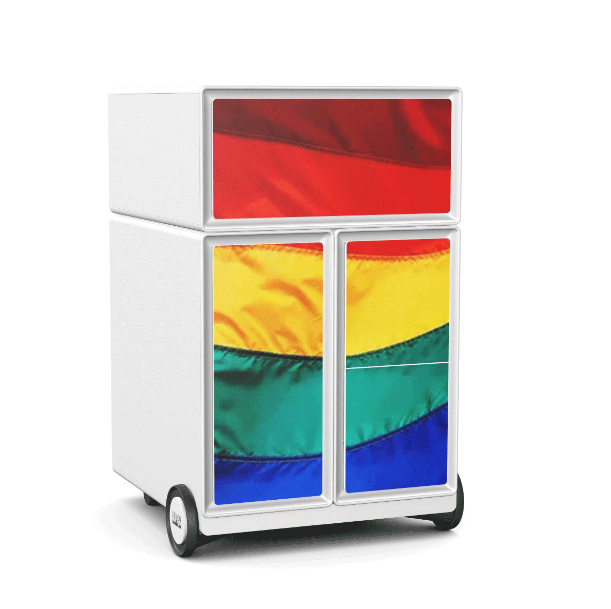 Office  Pride Easy Pedestal 1 Horizontal 3 X Storage EBHVCV-LBGTQ 1 Office Furniture and Home Remote Working