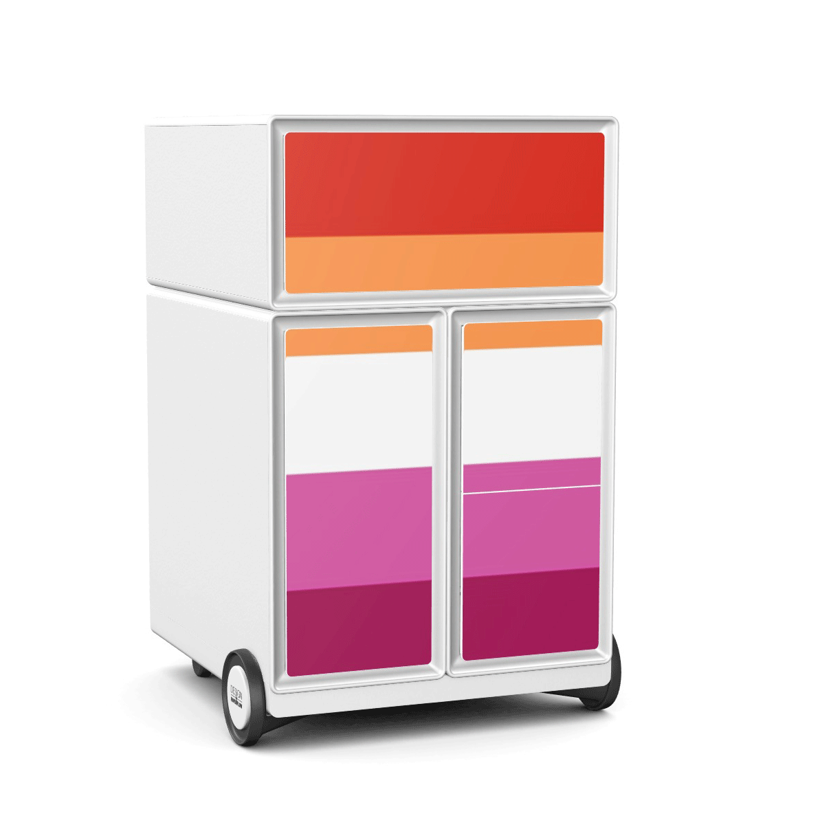 Office  Pride Easy Pedestal 1 Horizontal 3 X Storage EBHVCV-LBGTQ 6 Office Furniture and Home Remote Working