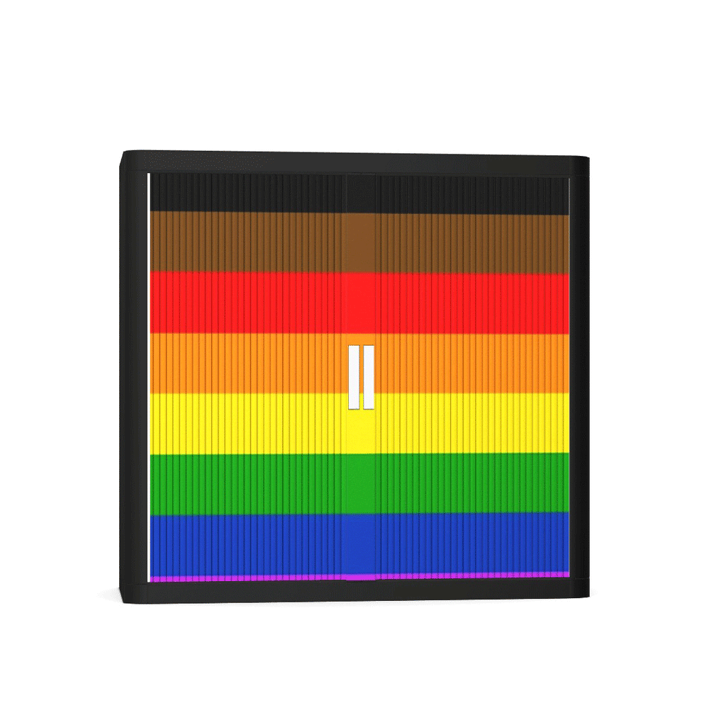 Office  Pride Tambour Storage 100cm H with 2 shelves EOTAM1M-LBGTQ 6 Office Furniture and Home Remote Working