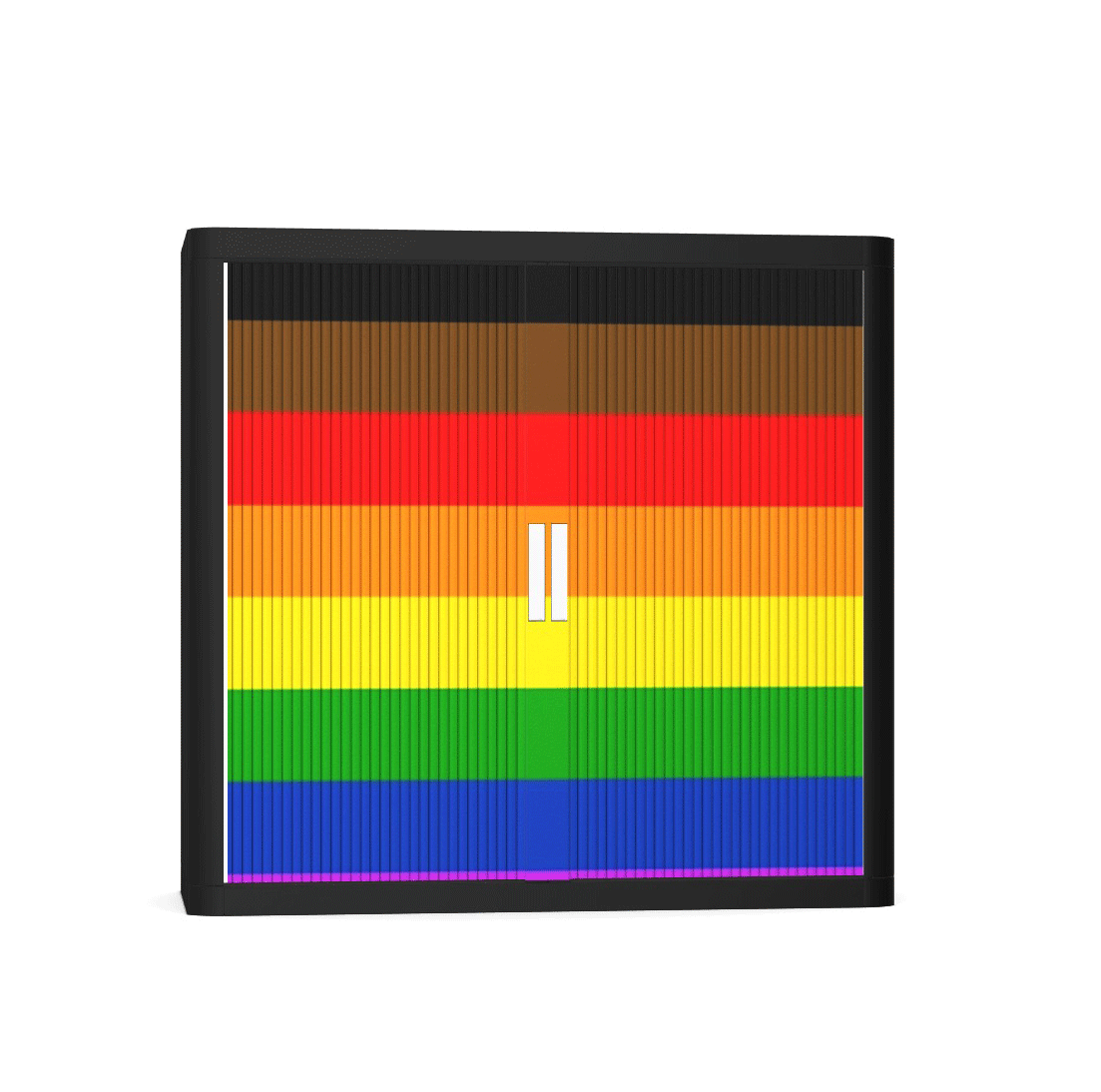 Office  Pride Tambour Storage 100cm H with 2 shelves EOTAM1M-LBGTQ 6 Office Furniture and Home Remote Working