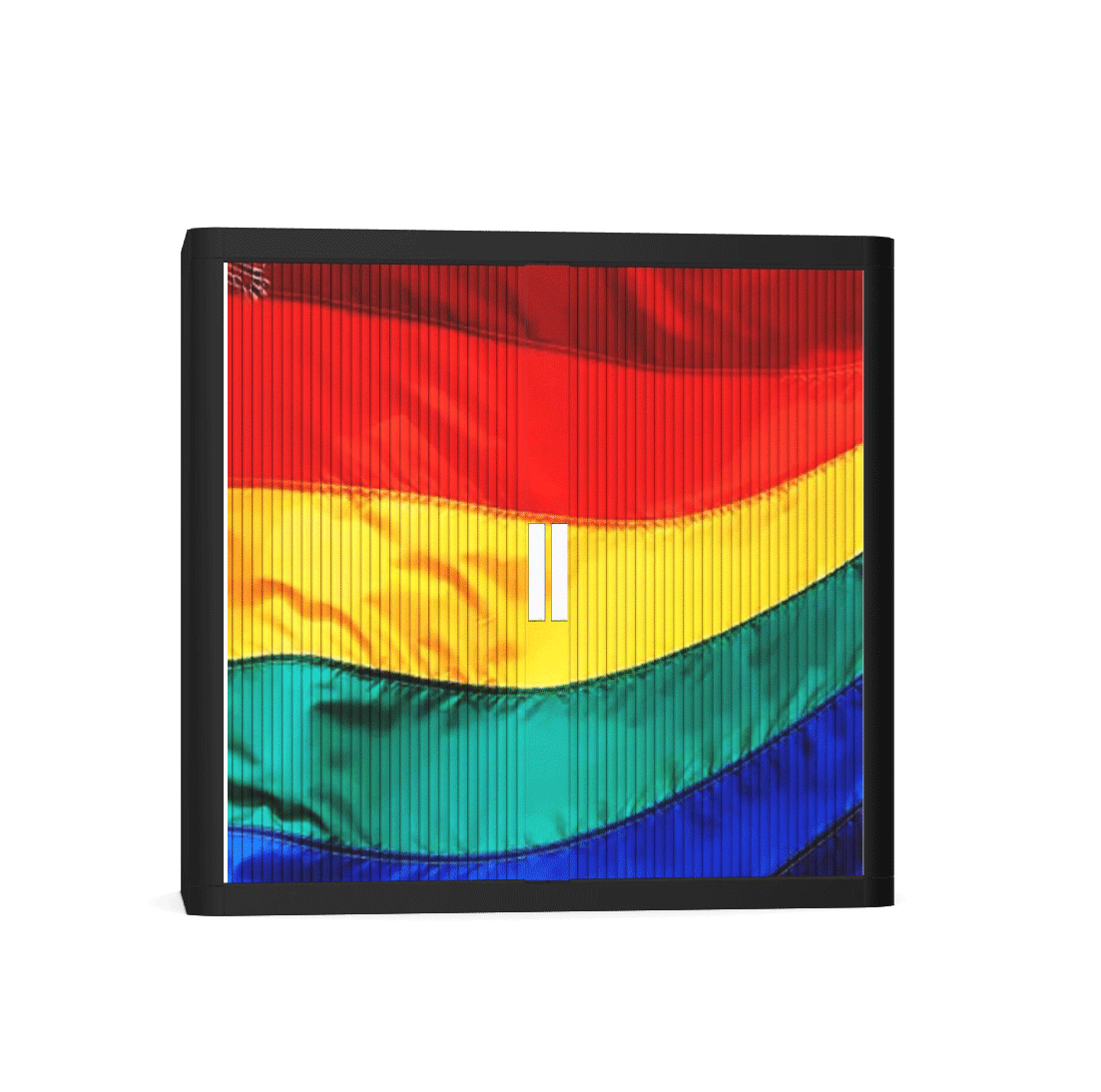 Office  Pride Tambour Storage 100cm H with 2 shelves EOTAM1M-LBGTQ 2 Office Furniture and Home Remote Working