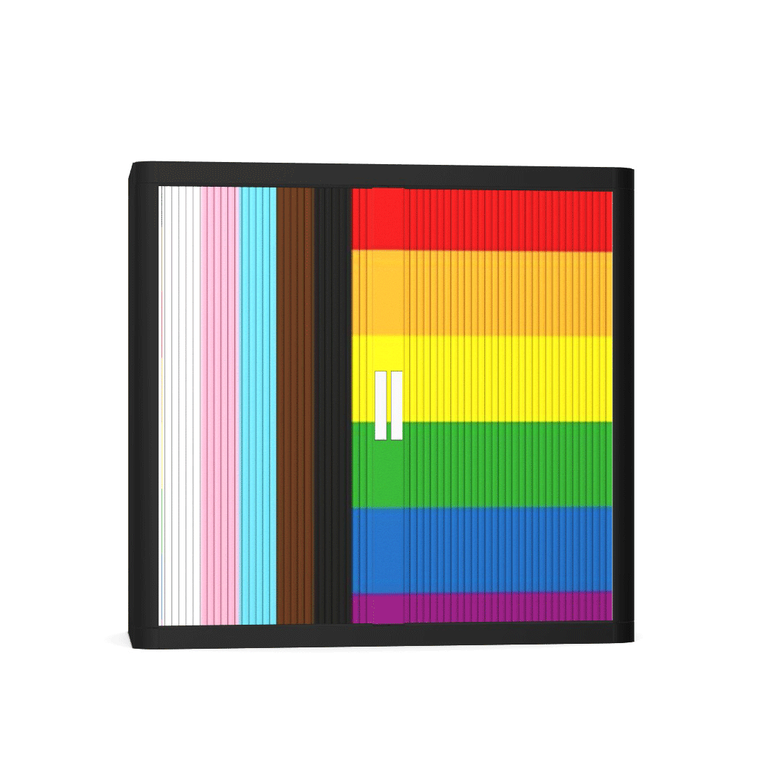 Office  Pride Tambour Storage 100cm H with 2 shelves EOTAM1M-LBGTQ 5 Office Furniture and Home Remote Working