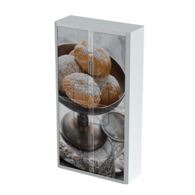 Products Personalise Your Own Easy Office Tambour Cupboard 200cm H with 4 shelves EOTAM2M-White 10 Office Furniture