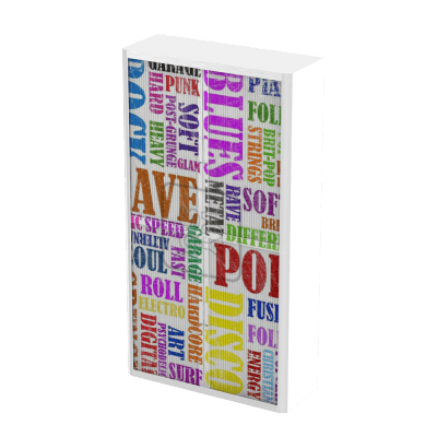 Products Personalise Your Own Easy Office Tambour Cupboard 200cm H with 4 shelves EOTAM2M-White 4 Office Furniture