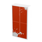 Products Personalise Your Own Easy Office Tambour Cupboard 200cm H with 4 shelves EOTAM2M-White 6 Office Furniture
