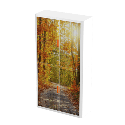 Products Personalise Your Own Easy Office Tambour Cupboard 200cm H with 4 shelves EOTAM2M-White 8 Office Furniture
