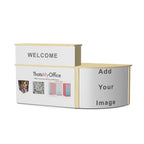 Office Education Recpetion Desk Branded with your Logo Custom Front 