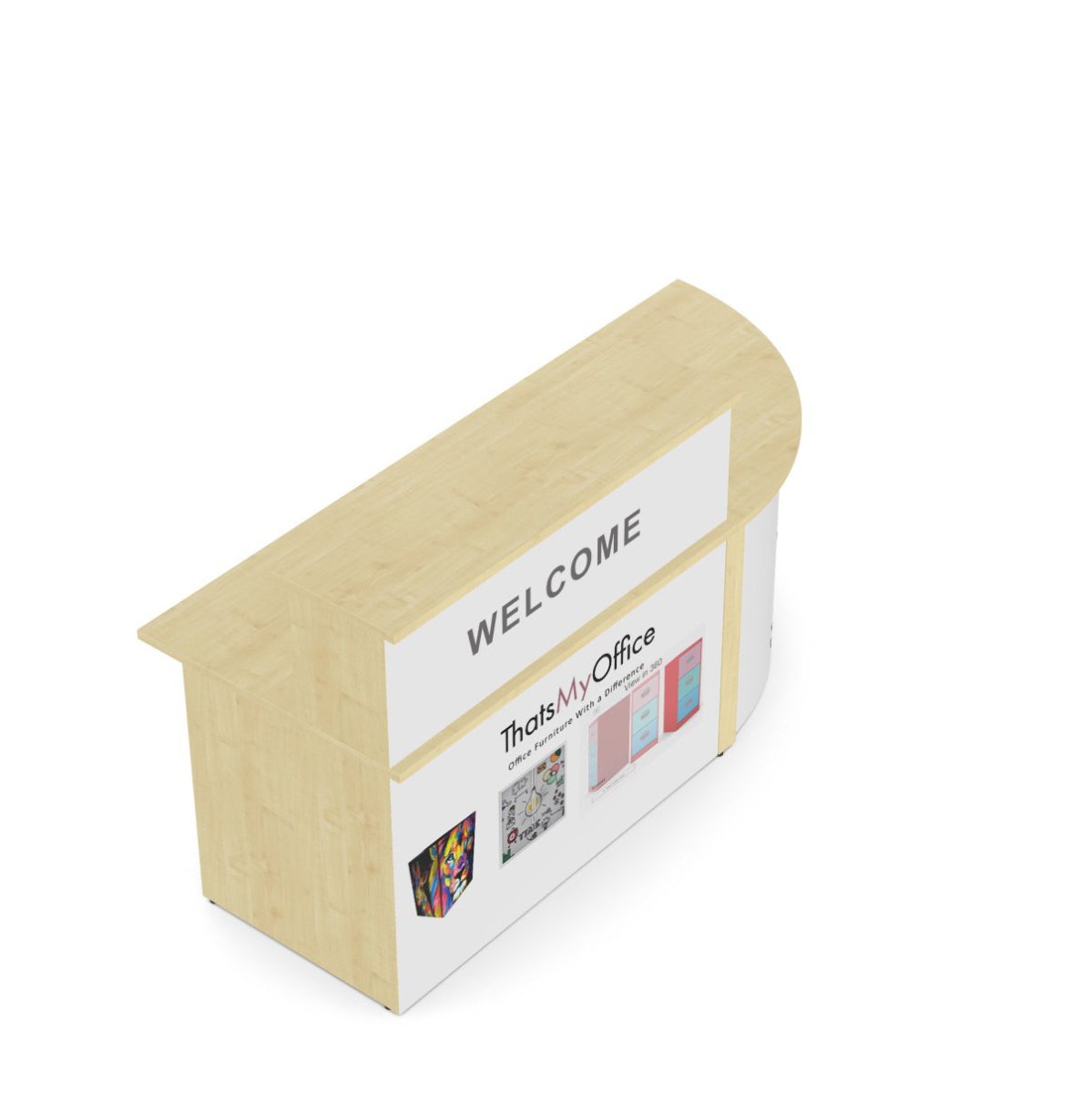 Ashford Reception Desk With logo or image 9 Office Furniture and Home Remote Working