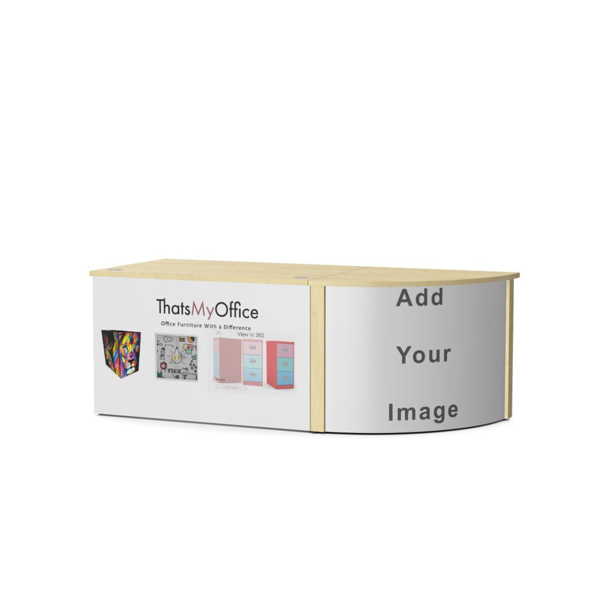 Ashford Reception Desk With logo or image 9 Office Furniture and Home Remote Working