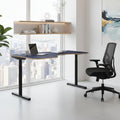 Round Leg Sit Stand Corner Radial Desk 160cm Wide Left or Right Hand ROUNDE 8 Office Furniture