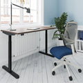 Office  Round Leg Sit Stand Desk with Portals 120,140 or 160cm Wide RoundE 5 Office Furniture and Home Remote Working