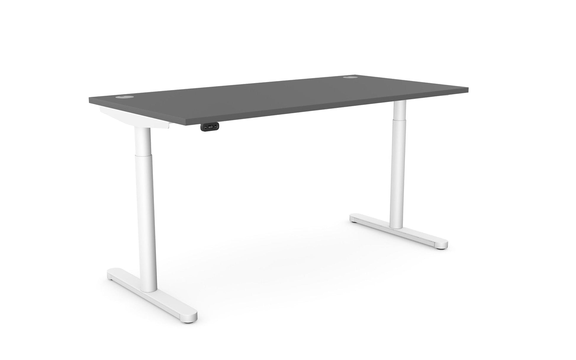 Office  Round Leg Sit Stand Desk with Portals 120,140 or 160cm Wide RoundE 6 Office Furniture and Home Remote Working