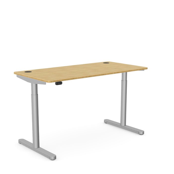 Sit Stand Desk Rounde Leg Sustainable Bamboo Rectangular Levanta Rounde-