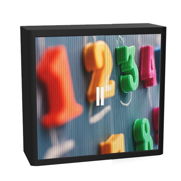   School Tambour Cupboard  100cm H with 2 shelves EOTAM1M-School 12 Office Furniture and Home Remote Working