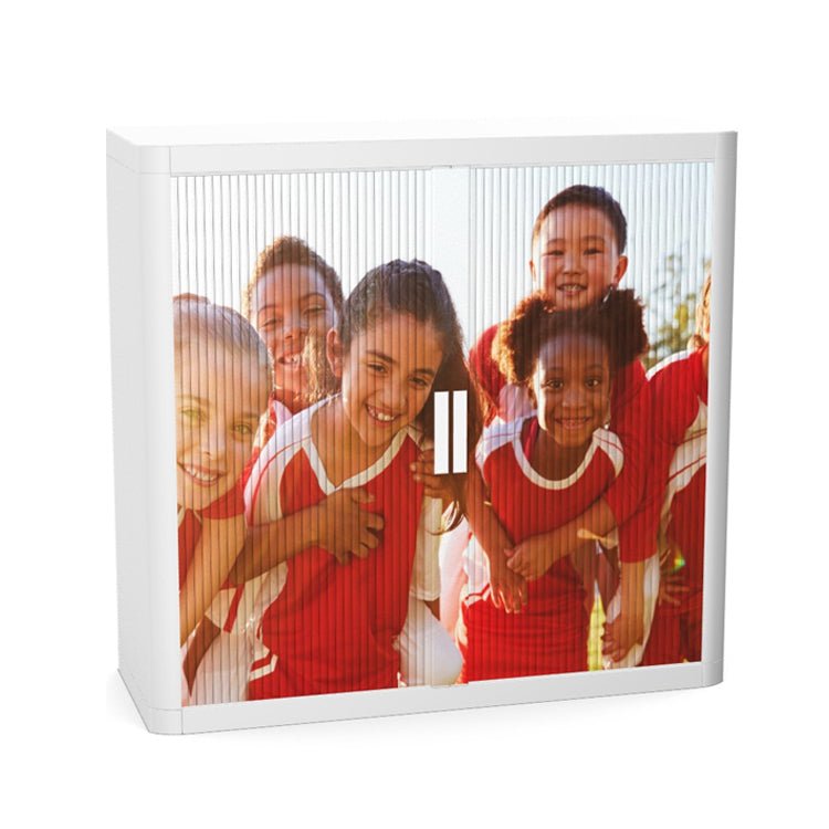   School Tambour Cupboard  100cm H with 2 shelves EOTAM1M-School 29 Office Furniture and Home Remote Working