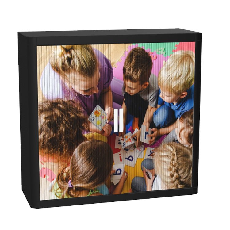   School Tambour Cupboard  100cm H with 2 shelves EOTAM1M-School 9 Office Furniture and Home Remote Working