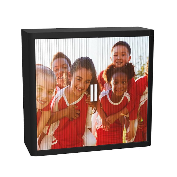   School Tambour Cupboard  100cm H with 2 shelves EOTAM1M-School 14 Office Furniture and Home Remote Working