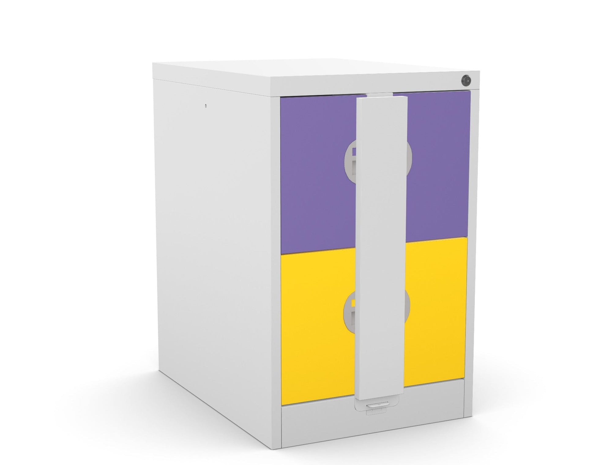 Secure 2 drawer Filing Cabinet Budget Kontrax Filer Cabinet Silverline FCEC2FSec - THATSMYOFFICE