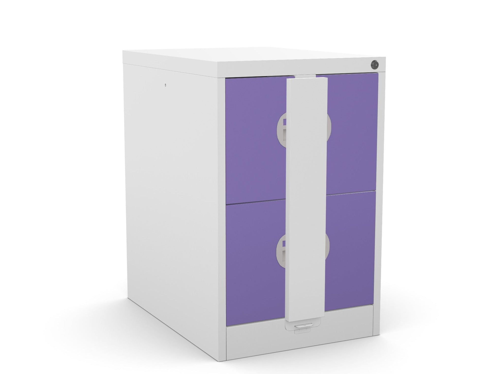 Secure 2 drawer Filing Cabinet Budget Kontrax Filer Cabinet Silverline FCEC2FSec - THATSMYOFFICE