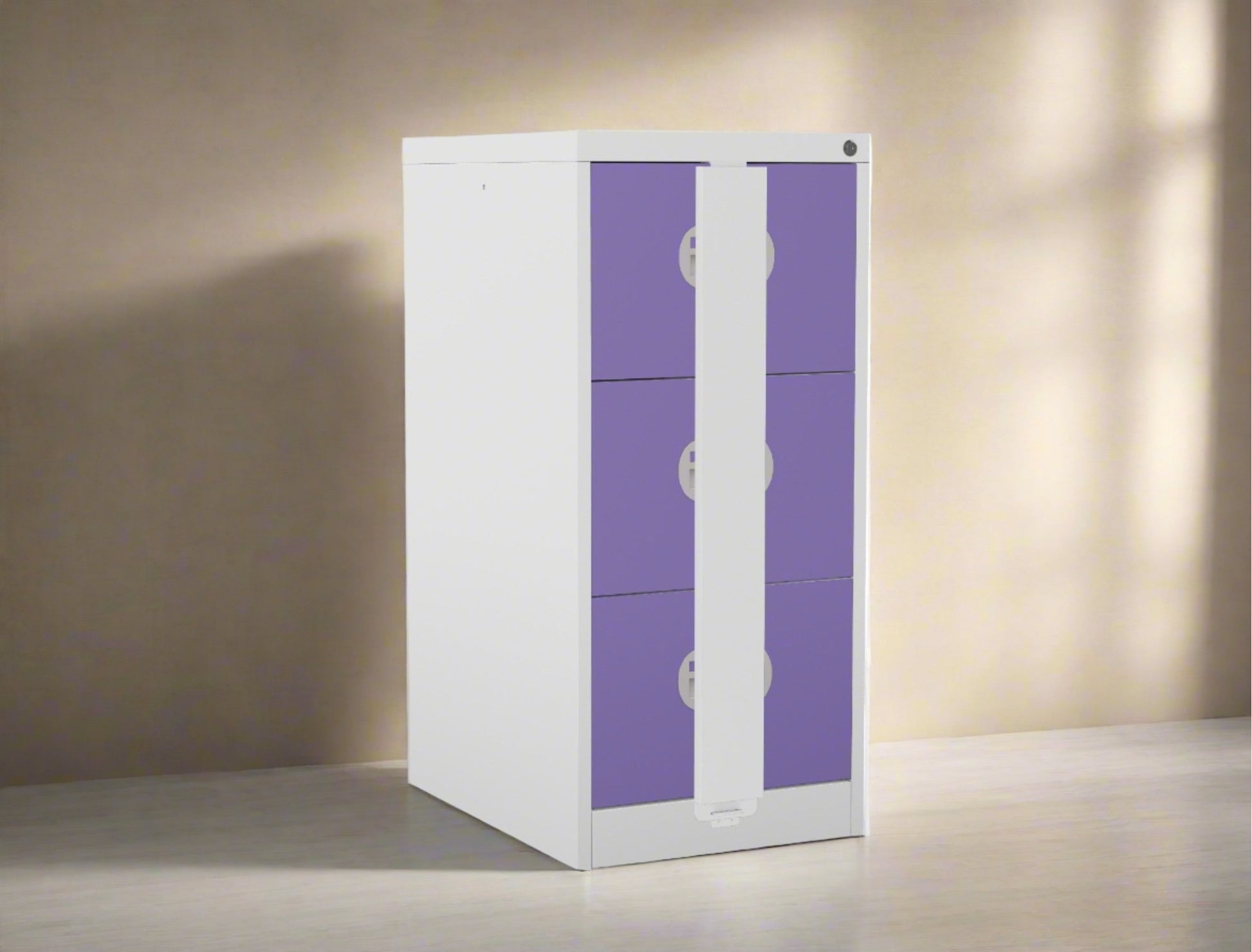Secure 3 drawer Filing Cabinet Budget Kontrax Filer Cabinet Silverline FCEC3Fsec - THATSMYOFFICE