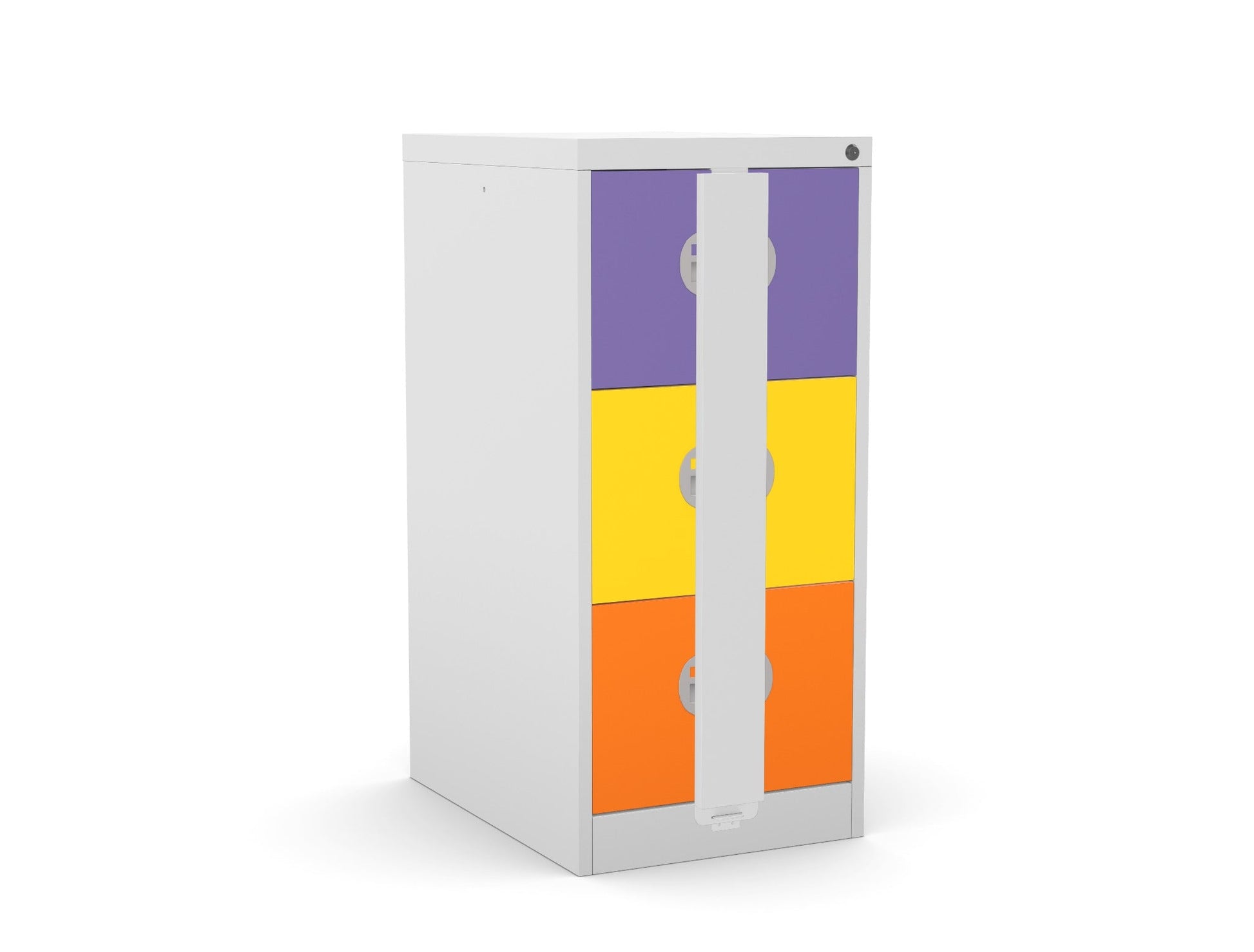 Secure 3 drawer Filing Cabinet Budget Kontrax Filer Cabinet Silverline FCEC3Fsec - THATSMYOFFICE
