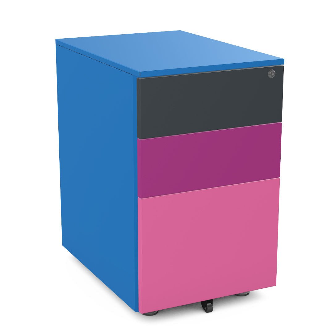 Desk High Pedestal on feet 2 Personal +1 Filing Dwr 60cm Deep PDDH63SD-Config Silverline 5 Office Furniture