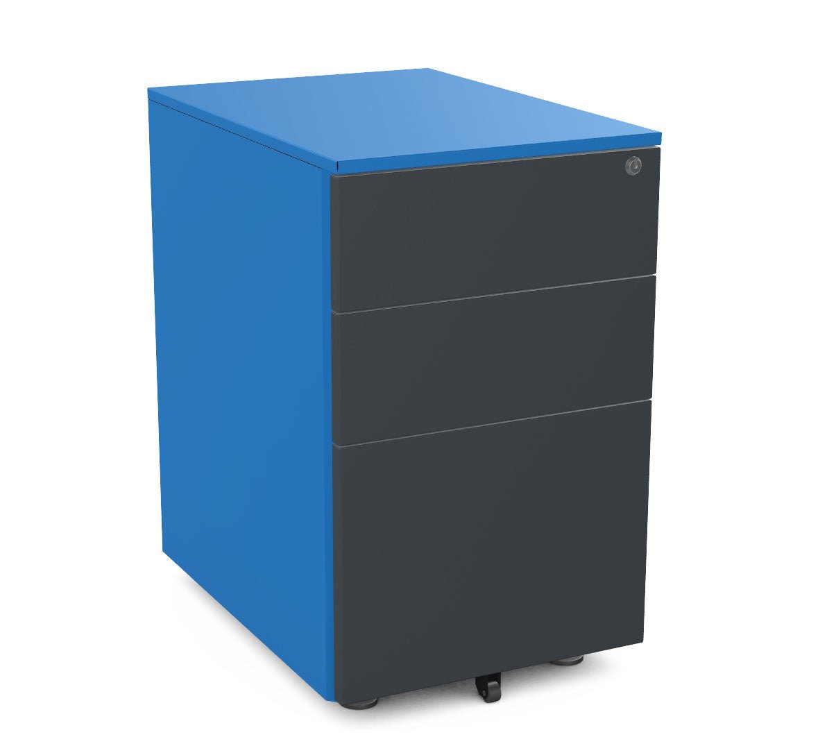 Desk High Pedestal on feet 2 Personal +1 Filing Dwr 60cm Deep PDDH63SD-Config Silverline 4 Office Furniture