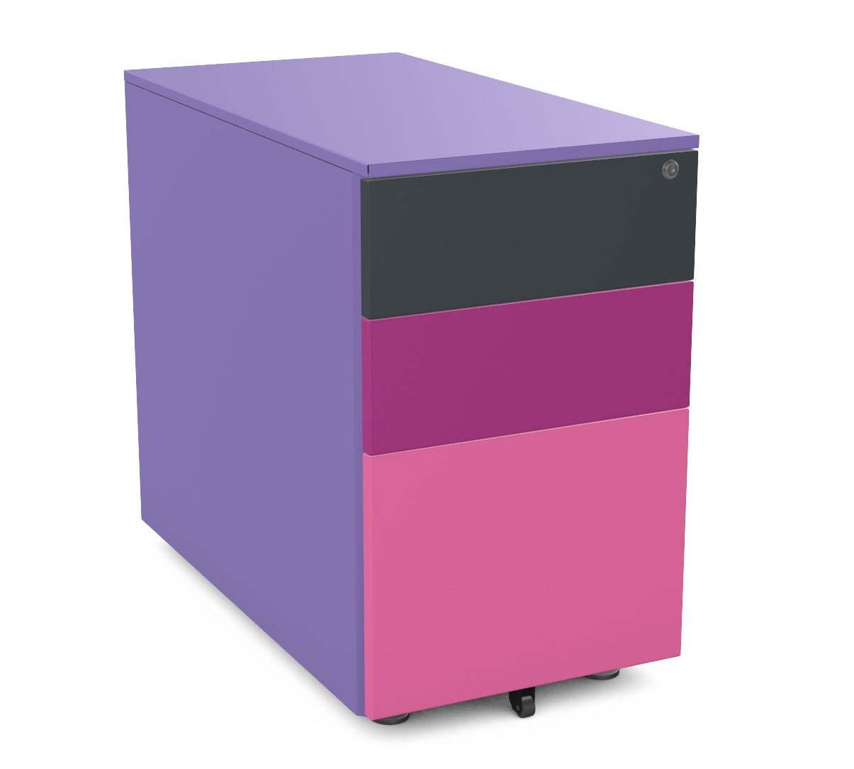 Silverline Desk High Pedestal on feet 2 Personal +1 Filing Dwr 80cm Deep PDDH83SD-Config 5 Office Furniture