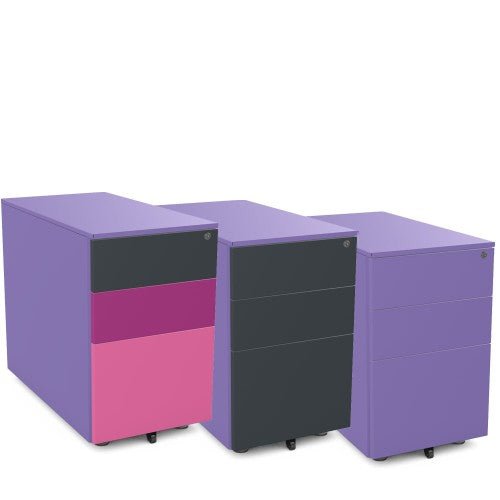 Silverline Desk High Pedestal on feet 2 Personal +1 Filing Dwr 80cm Deep PDDH83SD-Config 2 Office Furniture