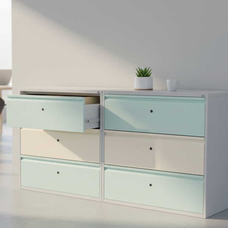 Silverline Freedom Side Filer Individual Locking 3 Drawer FR30OWDL6 4 Office Furniture and Home Remote Working