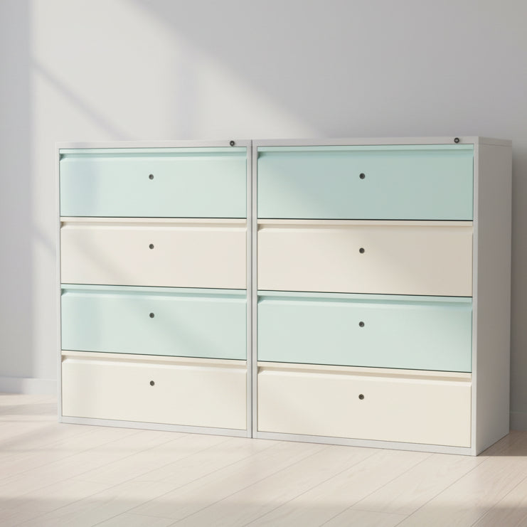 Silverline Freedom Side Filer Individual Locking 4 Drawer FR40OWDL8 5 Office Furniture and Home Remote Working