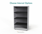 Silverline Freedom Side Opening Tambour 131cm High FR40OWT- 2 Office Furniture