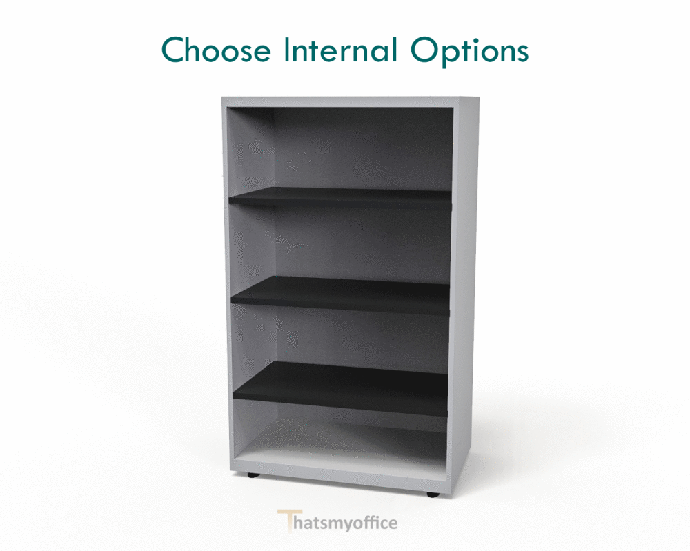 Silverline Freedom Side Opening Tambour 131cm High FR40OWT-Choose Internals 2 Office Furniture and Home Remote Working