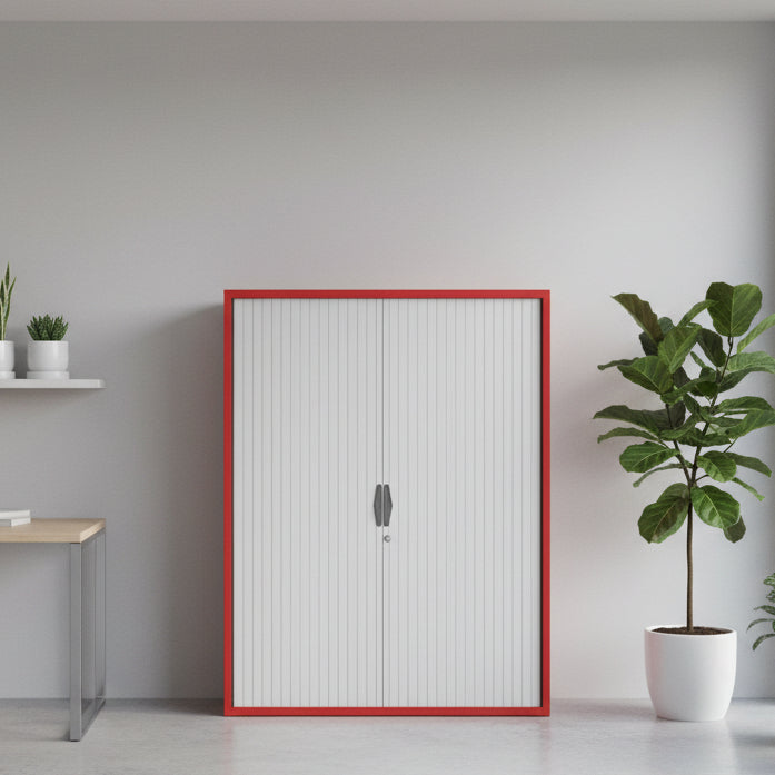Silverline Freedom Side Opening Tambour 146cm High FR45OWT- 1 Office Furniture