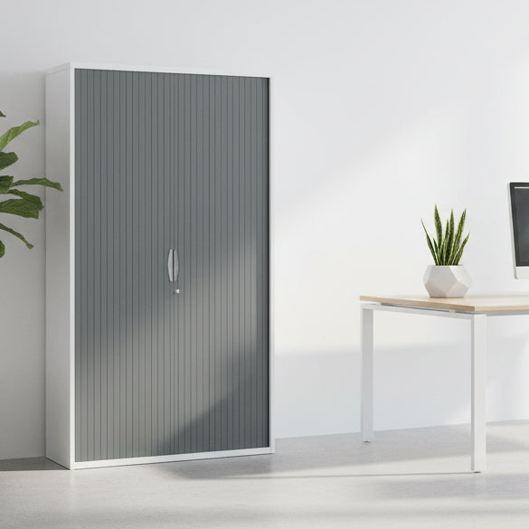 Silverline Freedom Side Opening Tambour 192cm High FR60OWT- 1 Office Furniture
