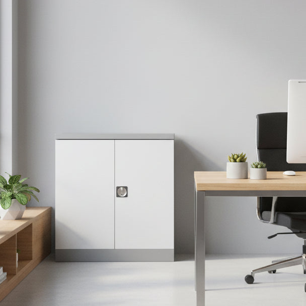 Silverline Kontrax Cupboards with 1 Shelf  102cm High CUEC4AGS-Customise 1 Office Furniture and Home Remote Working