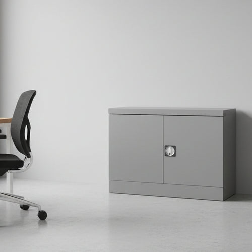 Silverline Kontrax Cupboards with 1 Shelf  69cm High CUEC2AGS-Customise 1 Office Furniture and Home Remote Working