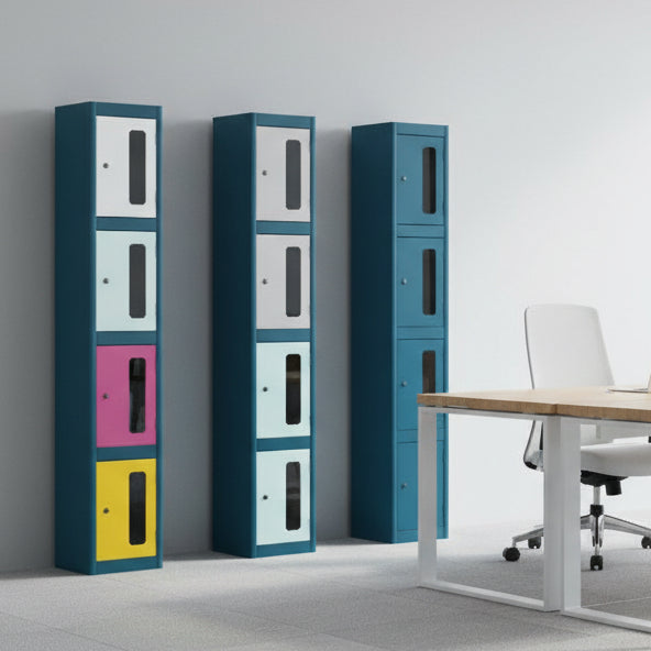 Silverline Kontrax Standard Vision Lockers Four Door LK4D22VN-Config 1 Office Furniture and Home Remote Working